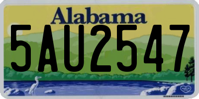 AL license plate 5AU2547