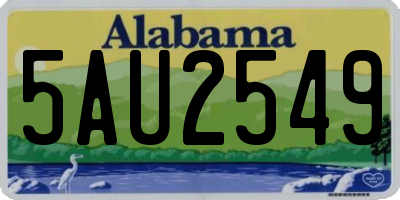 AL license plate 5AU2549