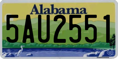 AL license plate 5AU2551