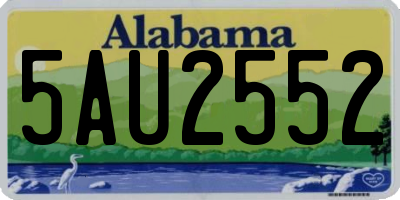 AL license plate 5AU2552