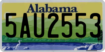 AL license plate 5AU2553