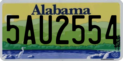 AL license plate 5AU2554