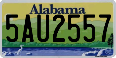 AL license plate 5AU2557
