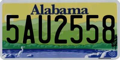 AL license plate 5AU2558