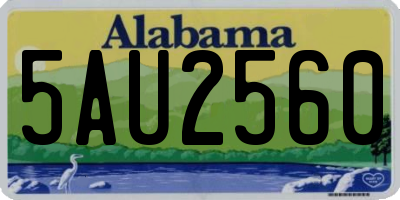 AL license plate 5AU2560