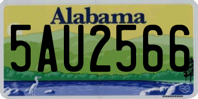 AL license plate 5AU2566