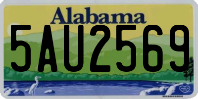AL license plate 5AU2569