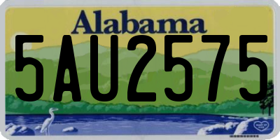 AL license plate 5AU2575