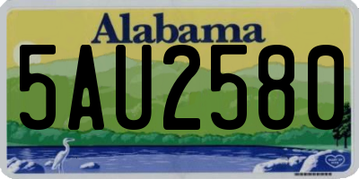AL license plate 5AU2580
