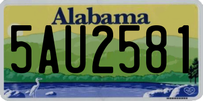 AL license plate 5AU2581