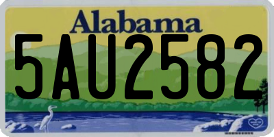 AL license plate 5AU2582