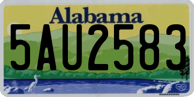 AL license plate 5AU2583