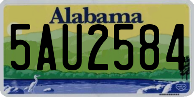 AL license plate 5AU2584