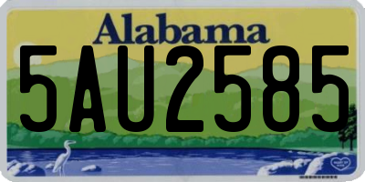 AL license plate 5AU2585