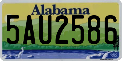 AL license plate 5AU2586