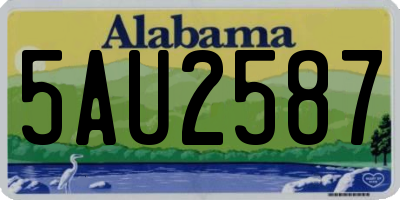 AL license plate 5AU2587