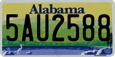 AL license plate 5AU2588