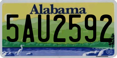AL license plate 5AU2592