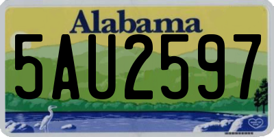 AL license plate 5AU2597
