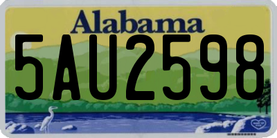 AL license plate 5AU2598