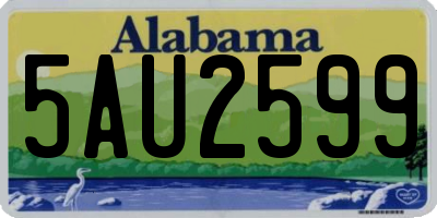 AL license plate 5AU2599