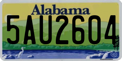 AL license plate 5AU2604