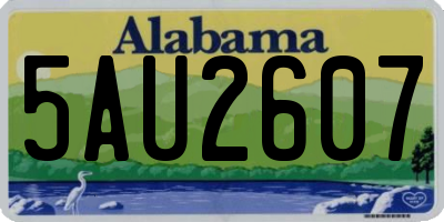 AL license plate 5AU2607