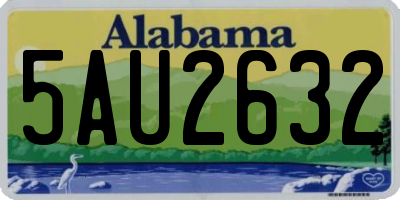 AL license plate 5AU2632
