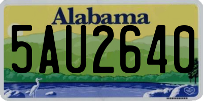 AL license plate 5AU2640