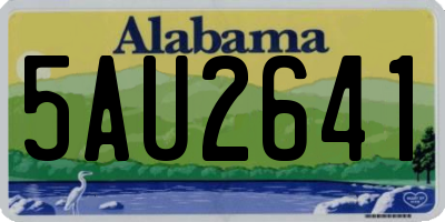 AL license plate 5AU2641