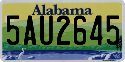 AL license plate 5AU2645