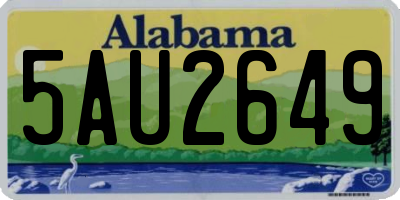 AL license plate 5AU2649