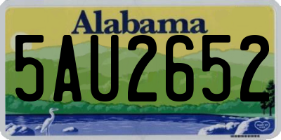 AL license plate 5AU2652
