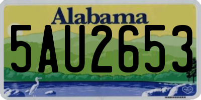 AL license plate 5AU2653