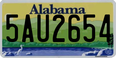 AL license plate 5AU2654