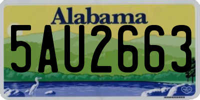 AL license plate 5AU2663