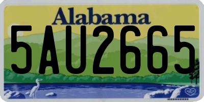 AL license plate 5AU2665