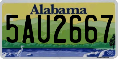 AL license plate 5AU2667