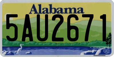 AL license plate 5AU2671