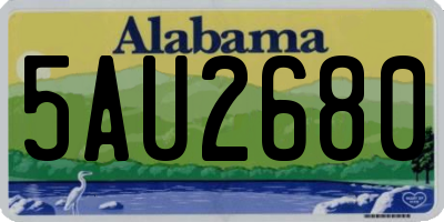 AL license plate 5AU2680