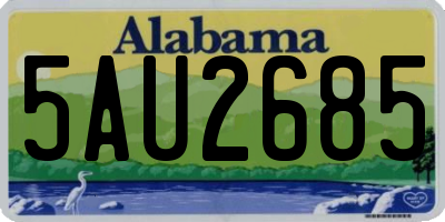 AL license plate 5AU2685