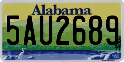 AL license plate 5AU2689