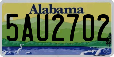 AL license plate 5AU2702