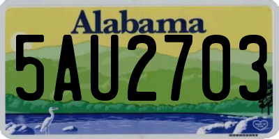 AL license plate 5AU2703