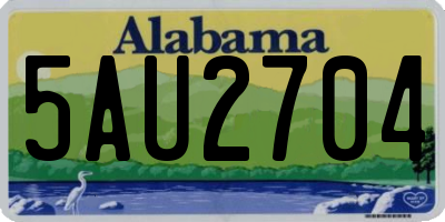 AL license plate 5AU2704