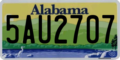 AL license plate 5AU2707