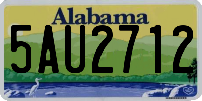 AL license plate 5AU2712