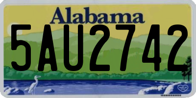 AL license plate 5AU2742