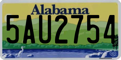 AL license plate 5AU2754