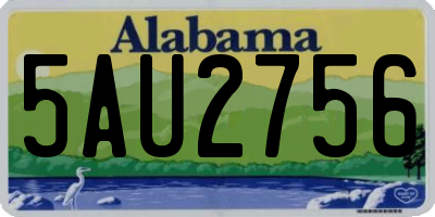 AL license plate 5AU2756